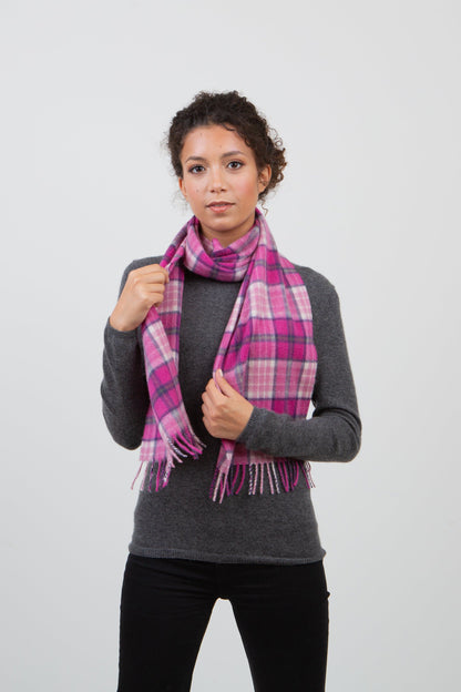 Made In Scotland Kiltane Billet Cashmere Scarf - Pink