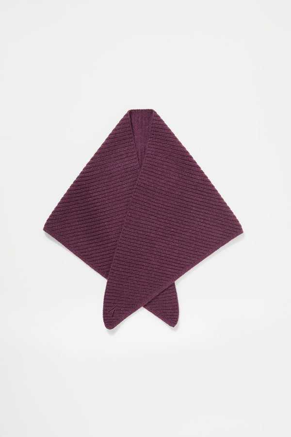 Knitted Cashmere Neck Tie - Maroon