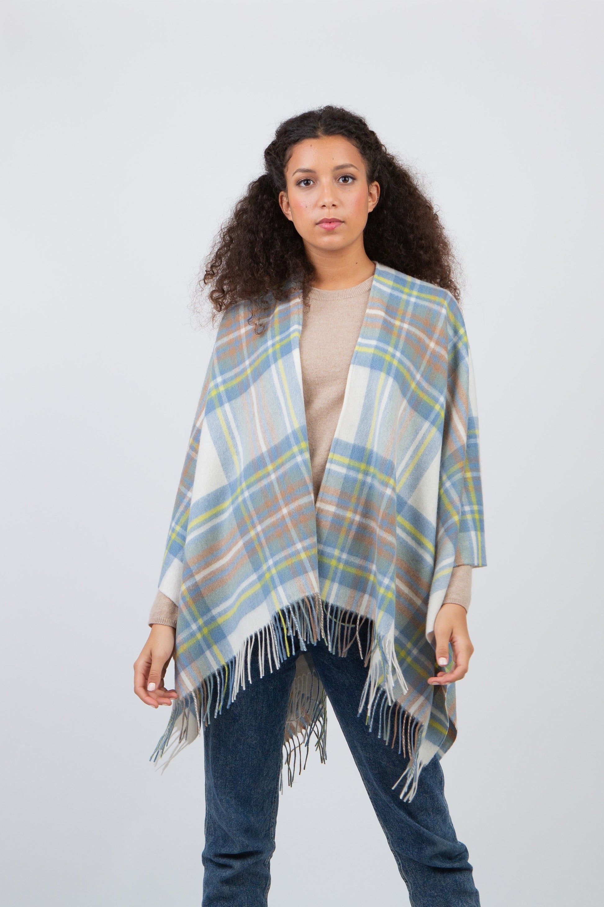 Lambswool Serape - Muted Blue Dress Stewart – Kiltane