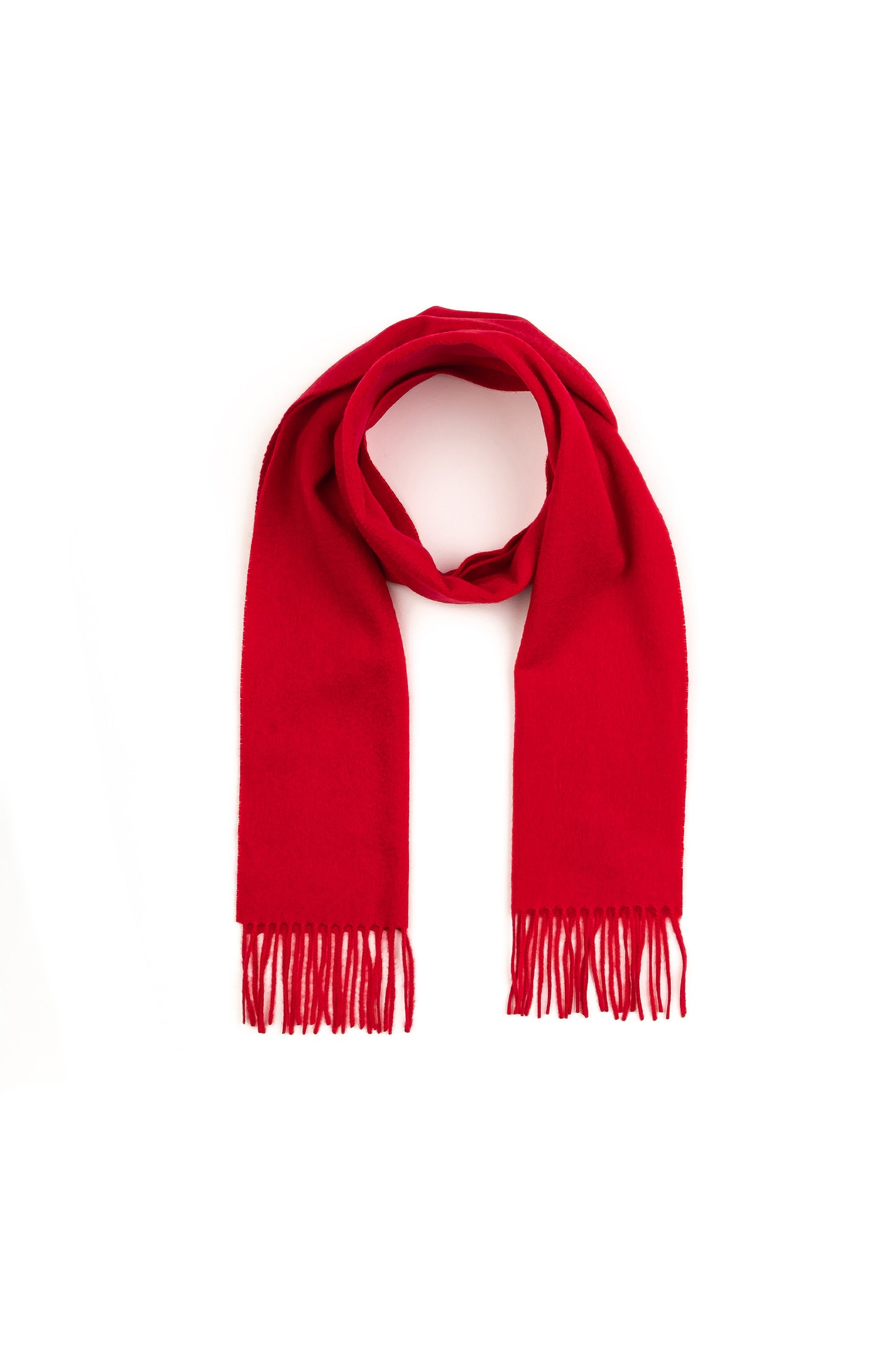 Solid Cashmere Scarf - Chinese Red