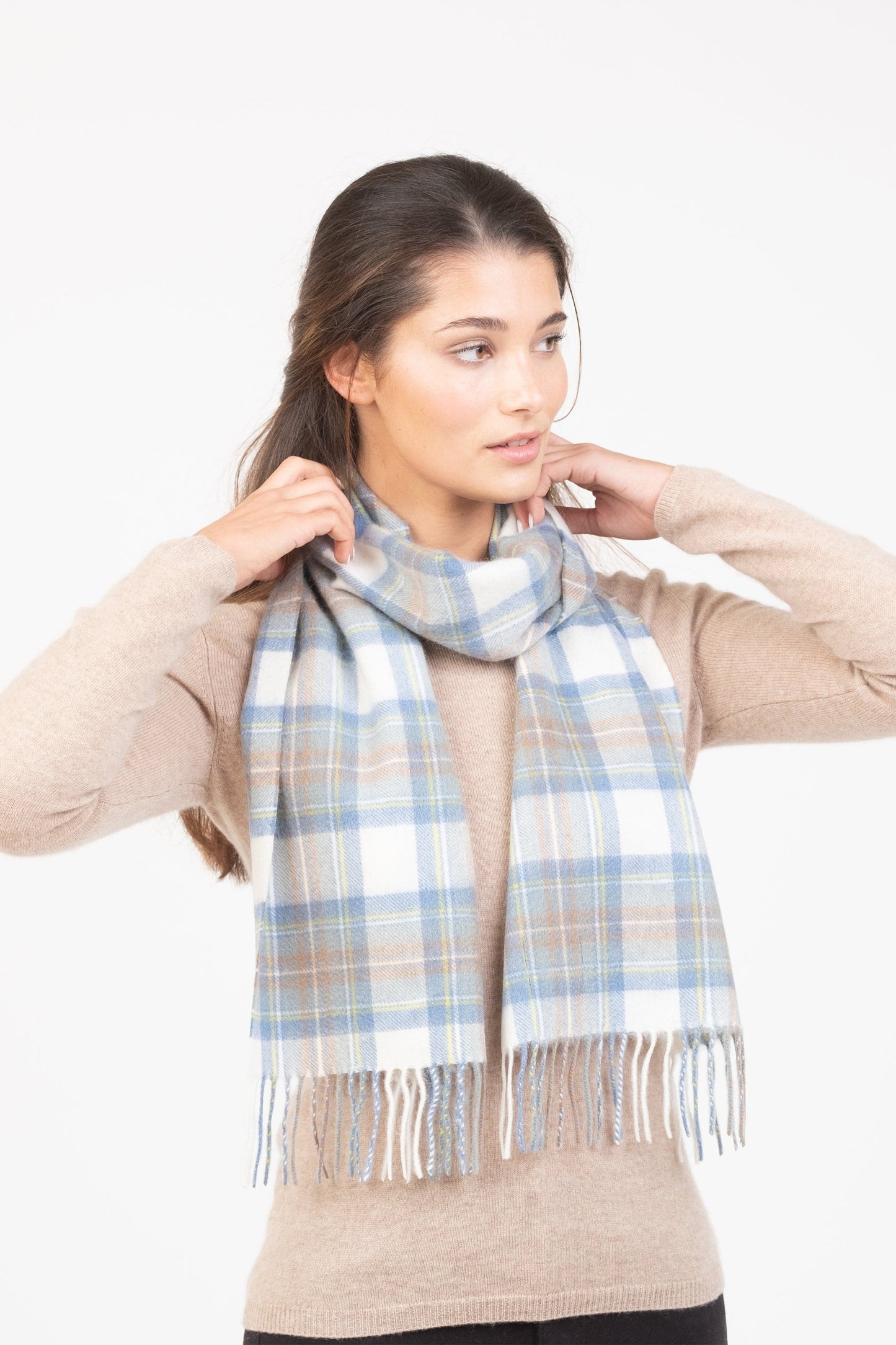 Heritage Tartan Cashmere Scarf - Muted Stewart