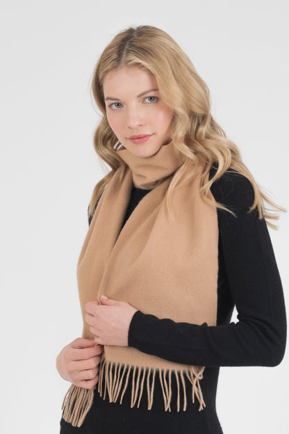 Solid Cashmere Scarf - Warm Camel