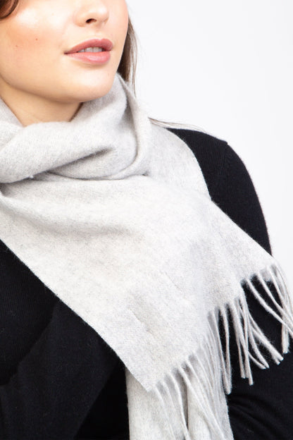 Solid Cashmere Scarf - Oyster Grey