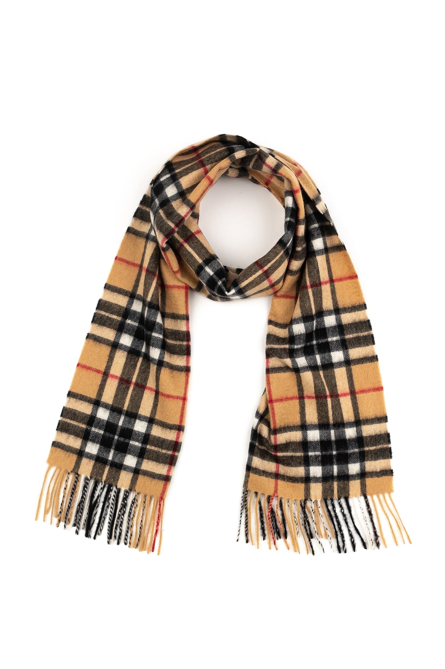 Scotty Thompson Cashmere Wide Scarf - Camel