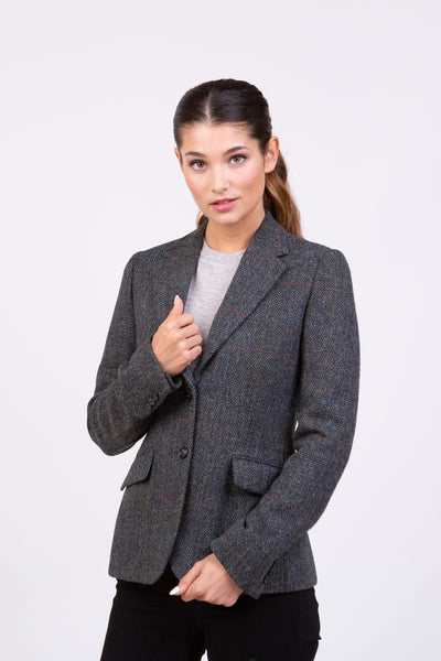 Grey tweed coat womens hotsell