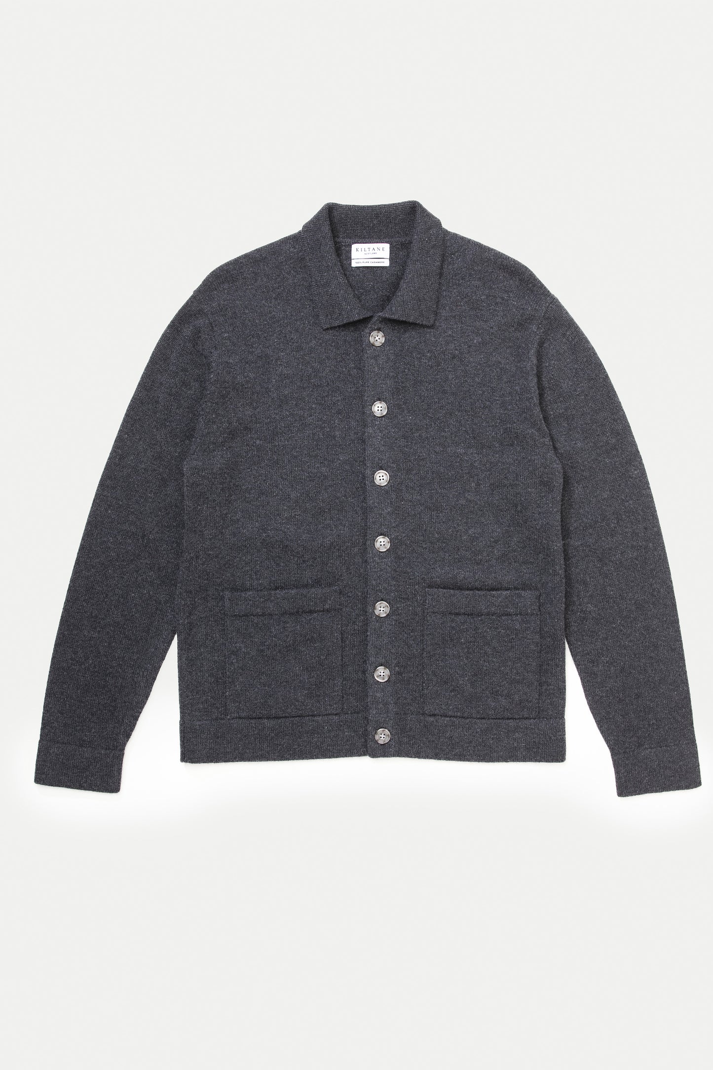 Hillside Knitted Cashmere Jacket - Charcoal