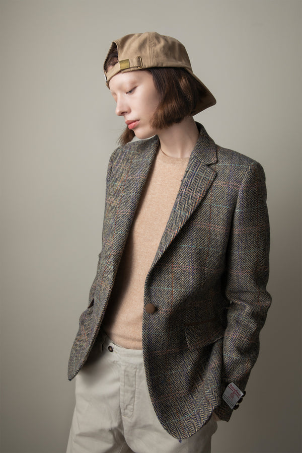 Women's Natural Check Tweed Blazer