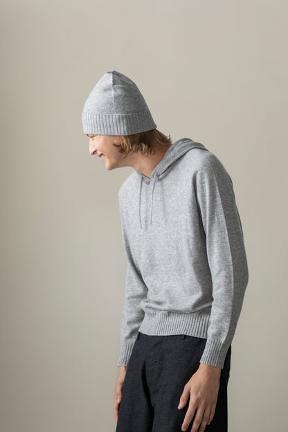 Unisex Plain Beanie Hat - Oyster Grey