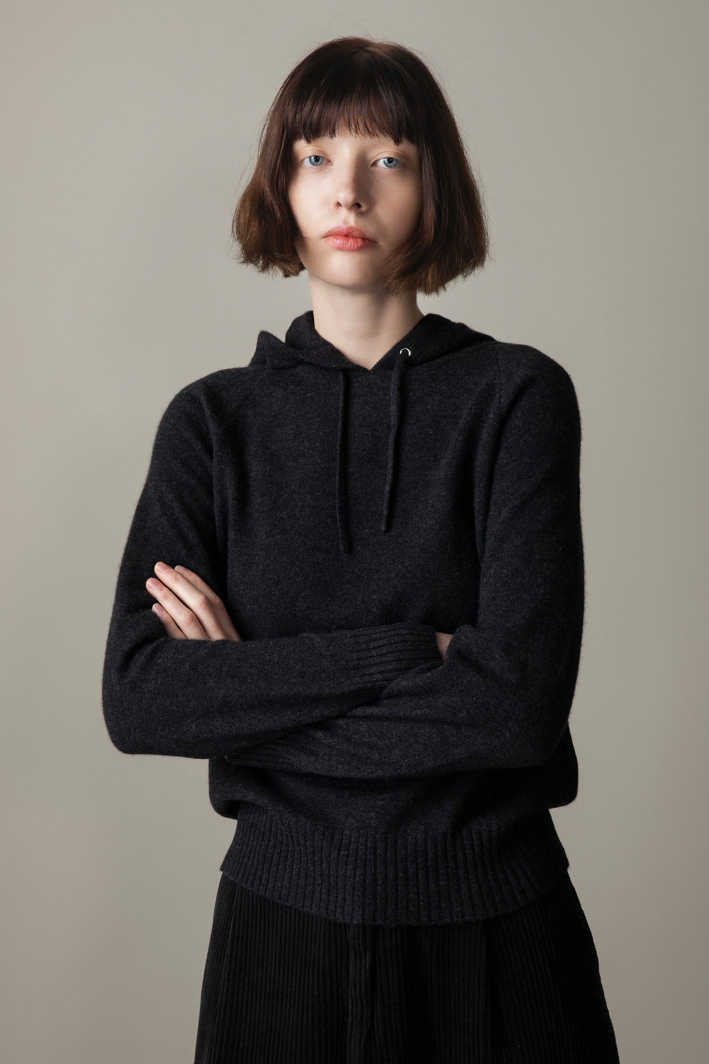 Unisex Cashmere Hoodie - Charcoal