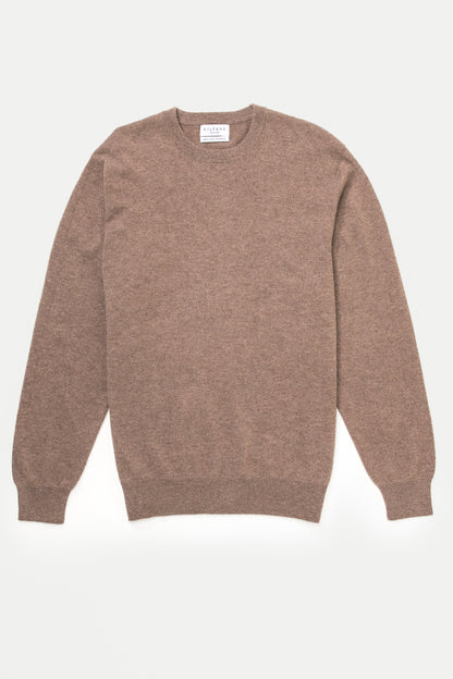 Men's Cashmere Crew Neck Jumper - Squirrel