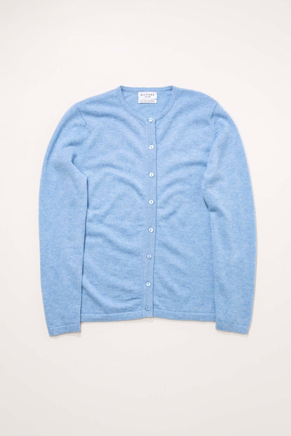 Women's Cashmere High Button Cardigan - Glacier