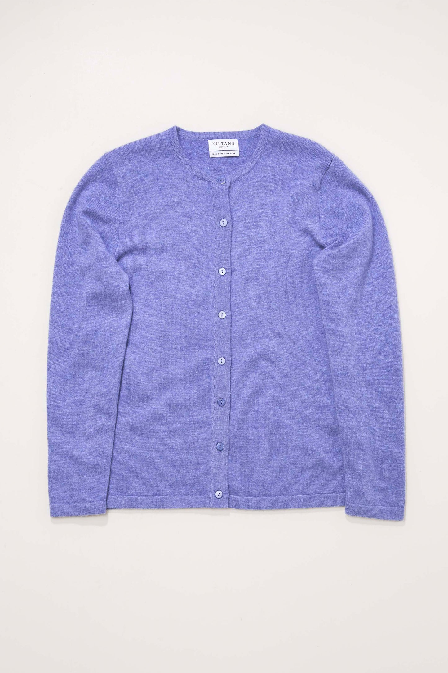 Women's Cashmere High Button Cardigan - Wisteria