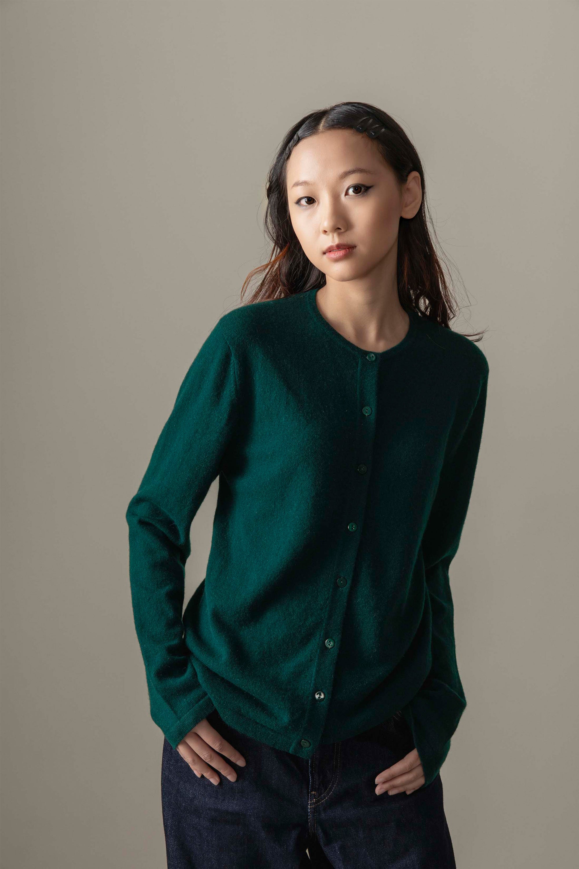 Green cashmere sweater womens hotsell