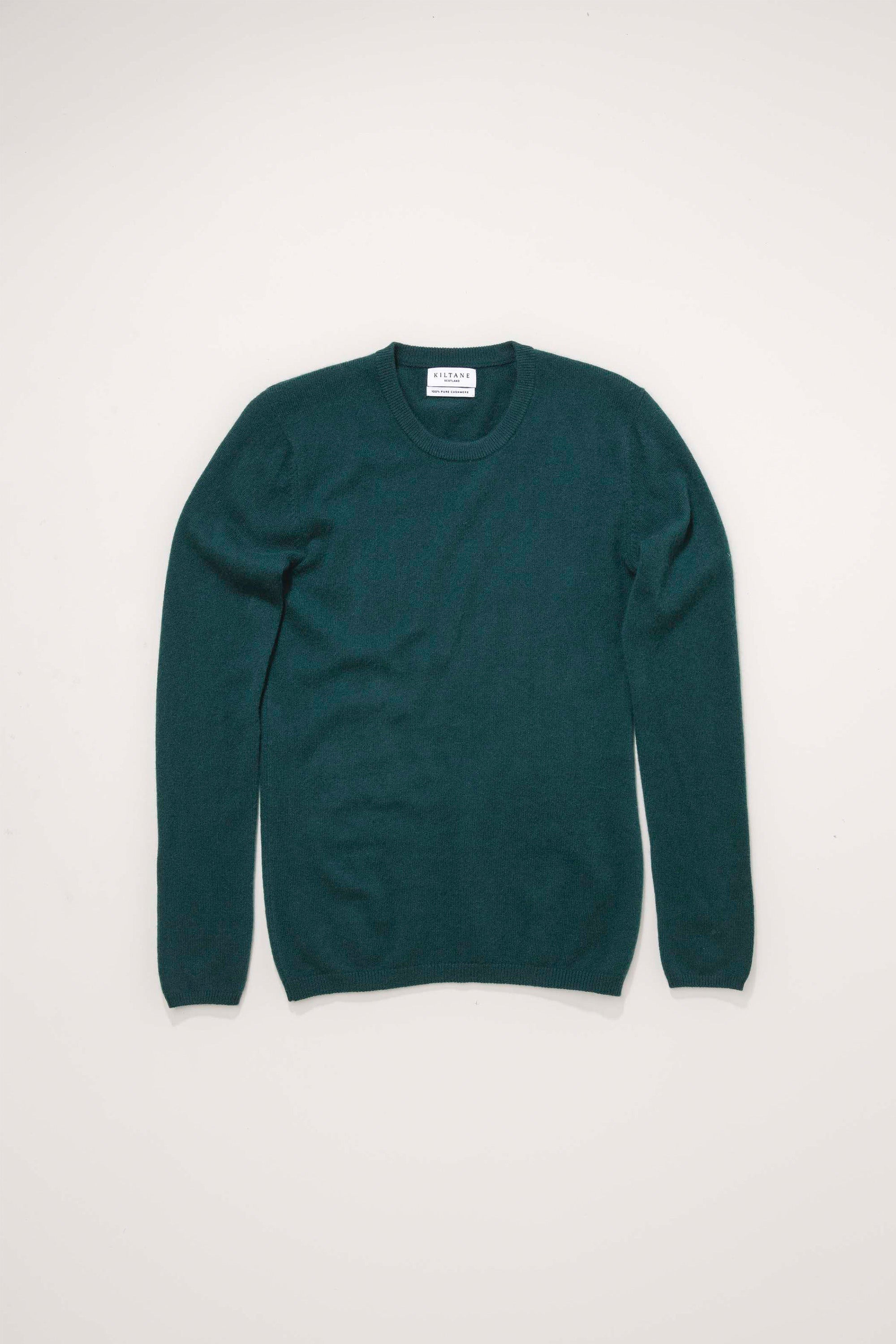 NWT Nordstroms Forrest Green Crew Neck sweater 100% outlet Cashmere size M