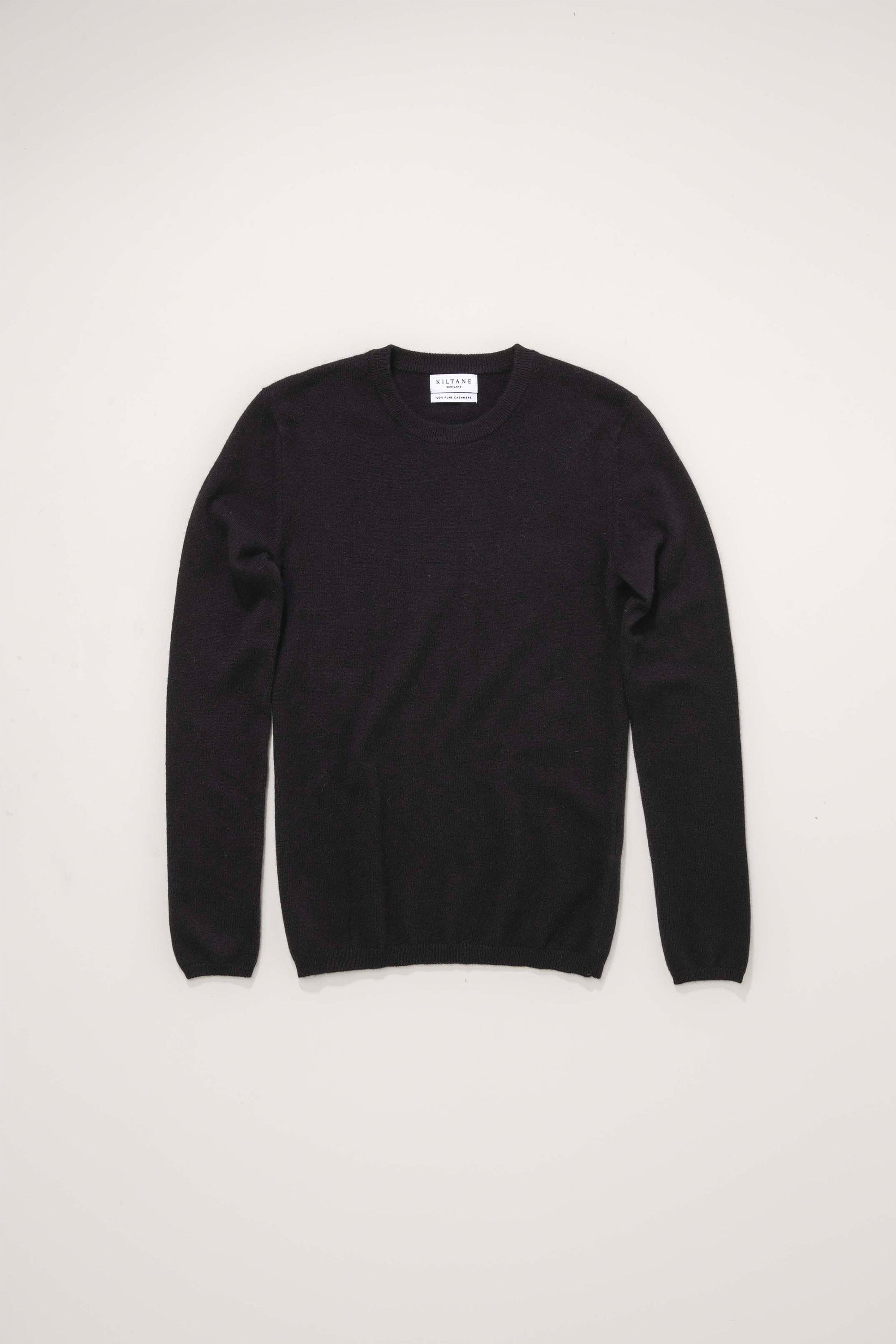 Women s Cashmere Crew Neck Jumper Black