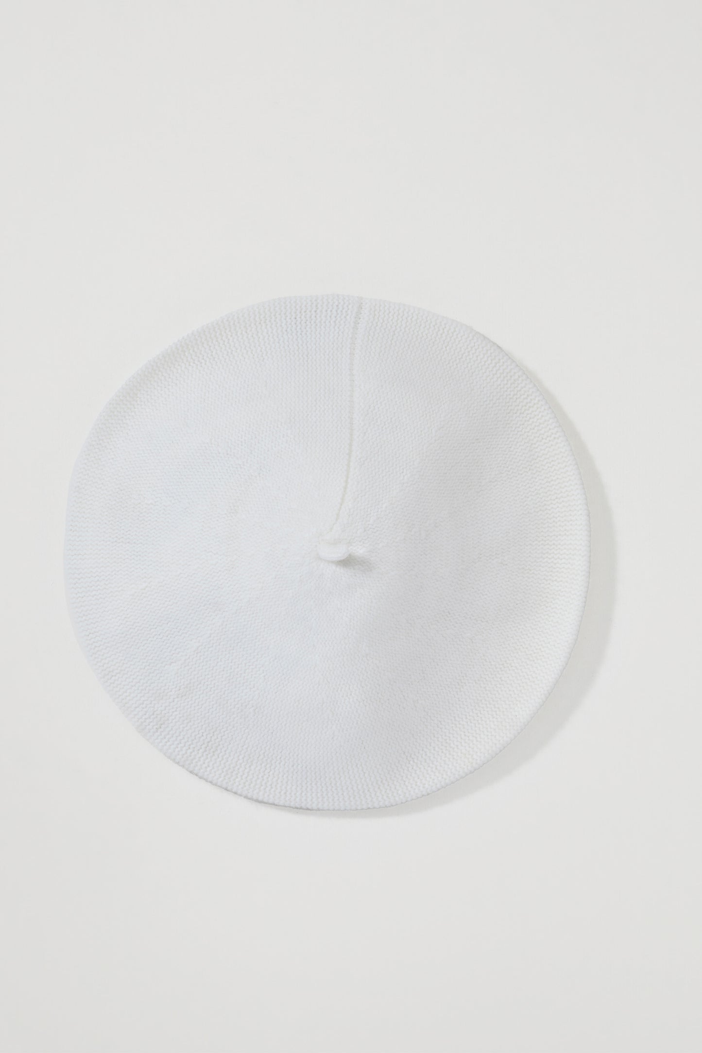 Cashmere Knitted Beret - Soft White