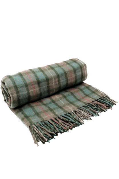 Recycled Wool Tartan Blanket - Fraser Hunting