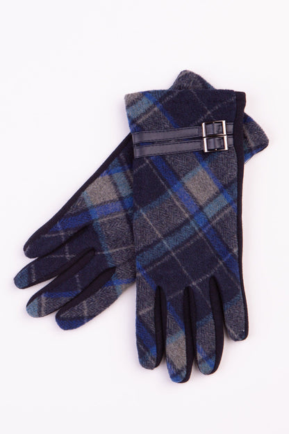 Tartan Gloves - Blue