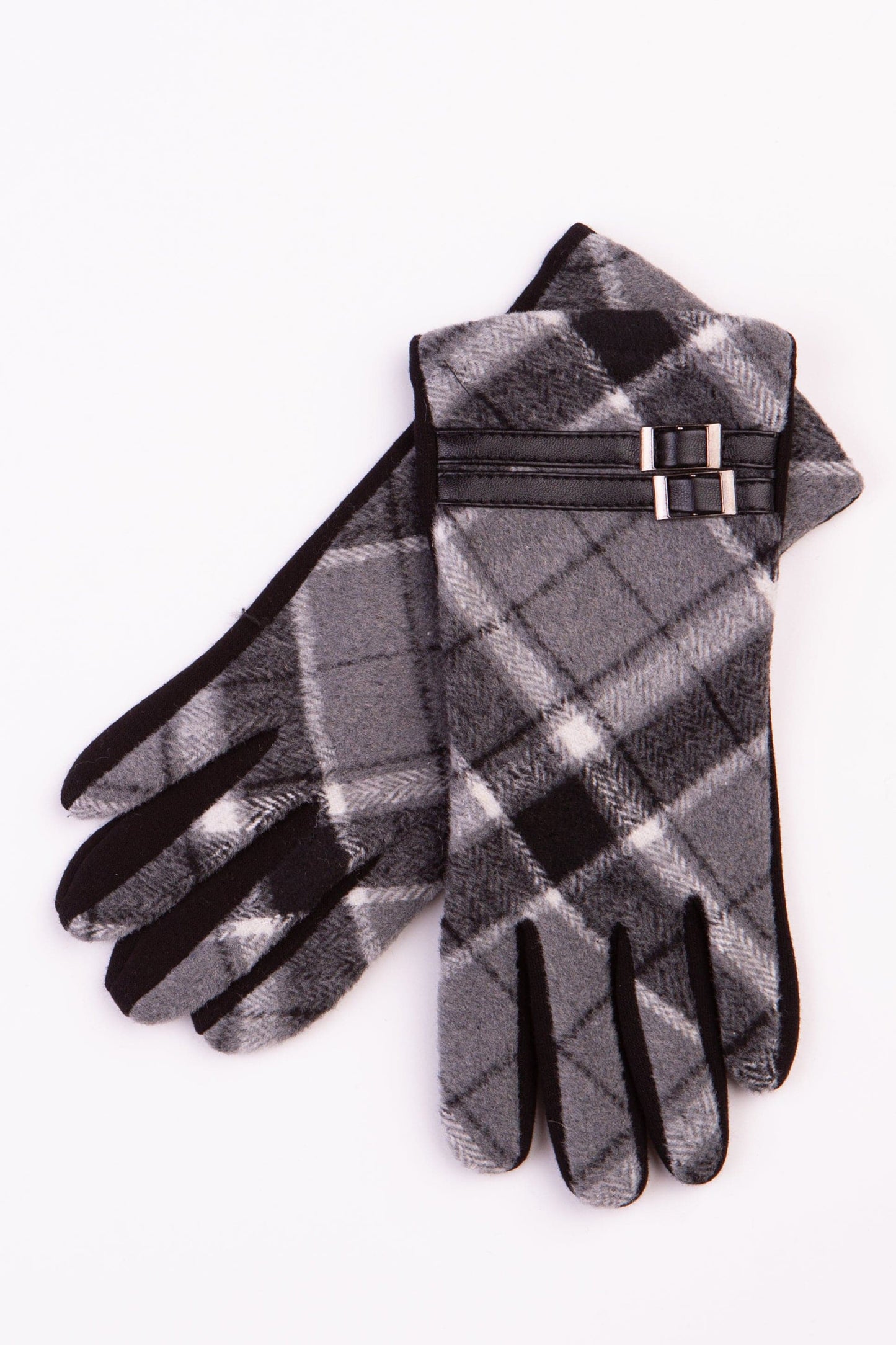Tartan Gloves - Grey