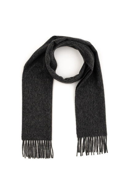 Solid Lambswool Scarf - Steinway Grey