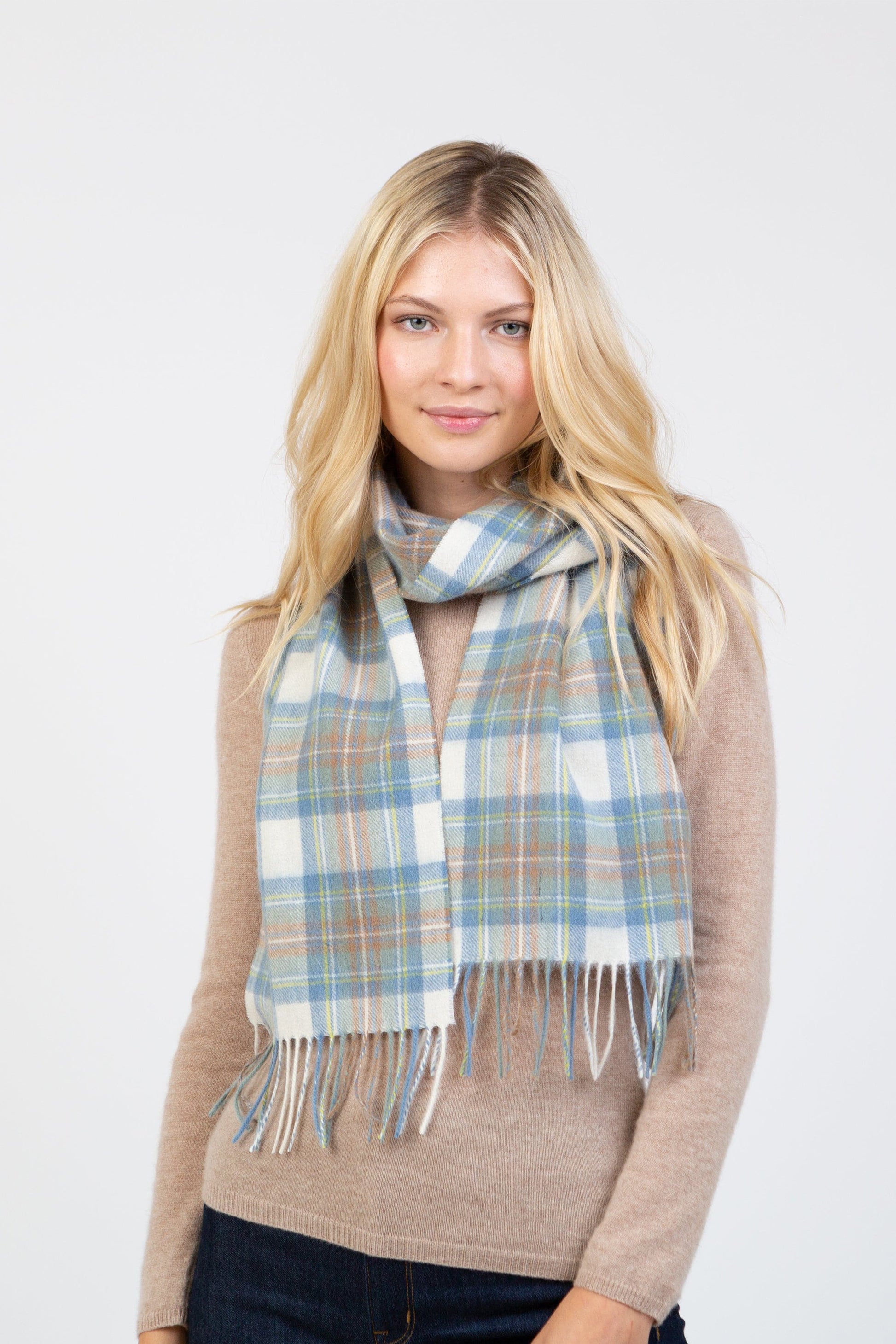 Heritage Tartan Lambswool Scarf - Muted Blue Stewart – Kiltane