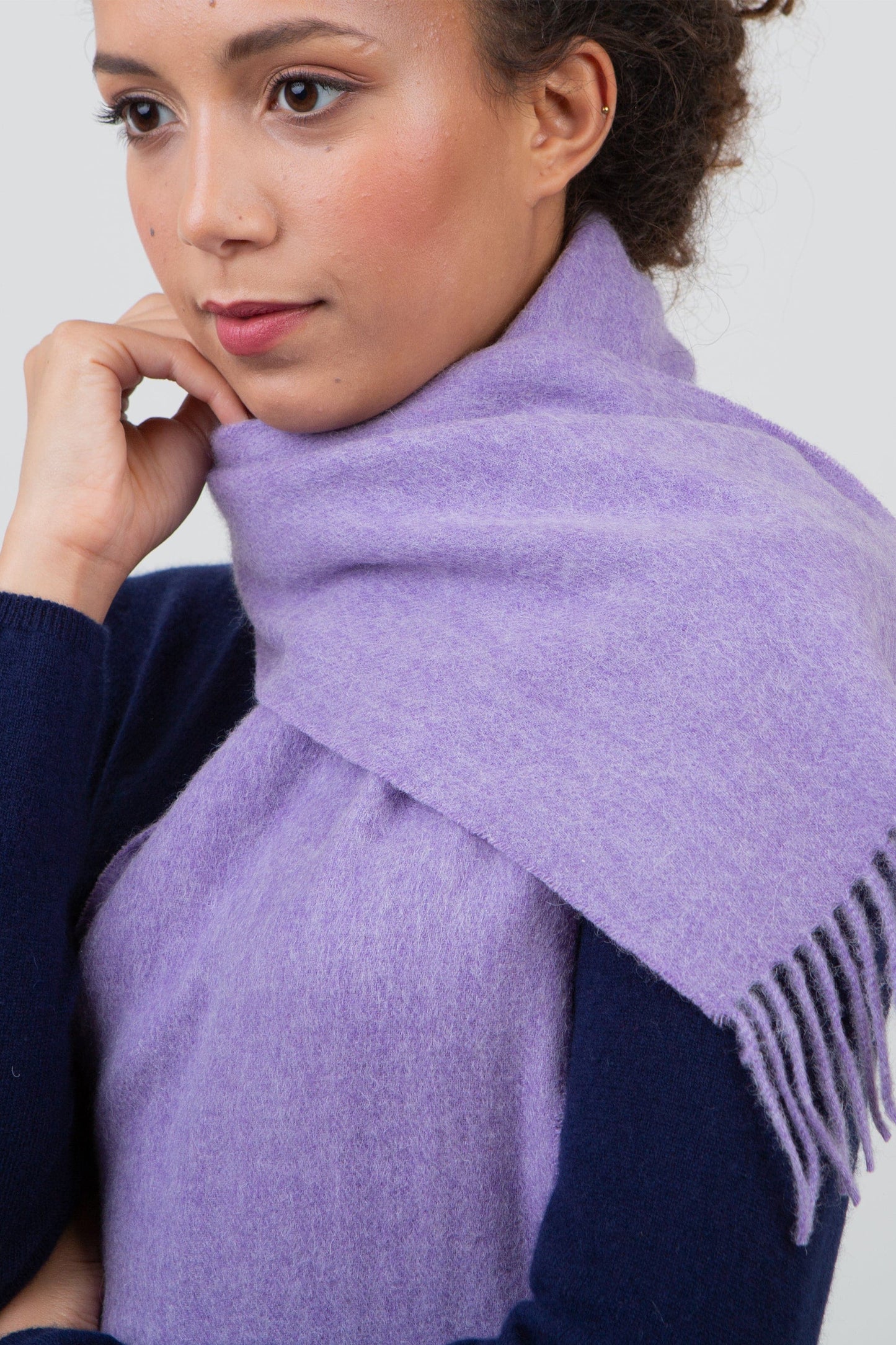 Solid Lambswool Scarf - Heather
