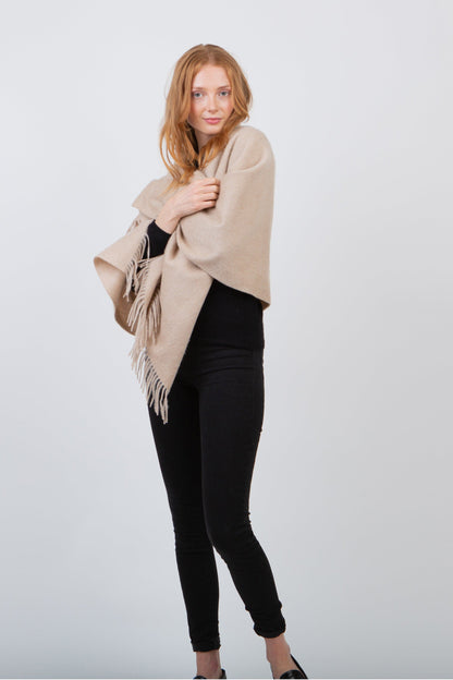 Solid Lambswool Stole - Vicuna
