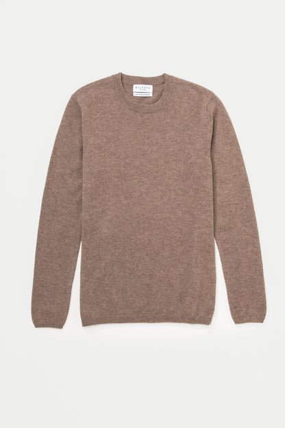 Women's Cashmere Crew Neck Jumper - Squirrel