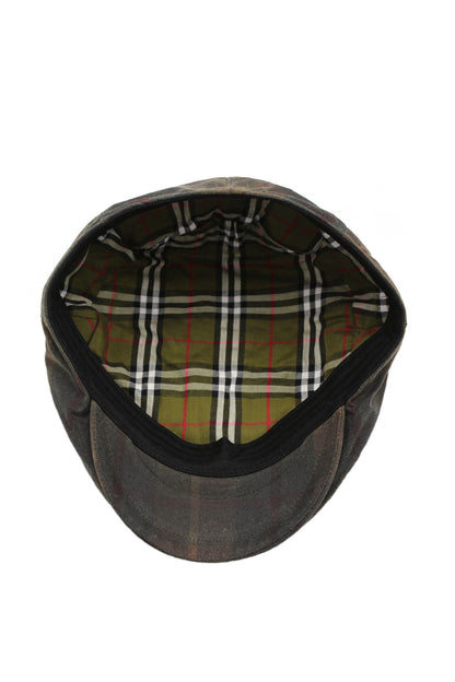 Charles Tartan Wax Flat Cap - Hunter